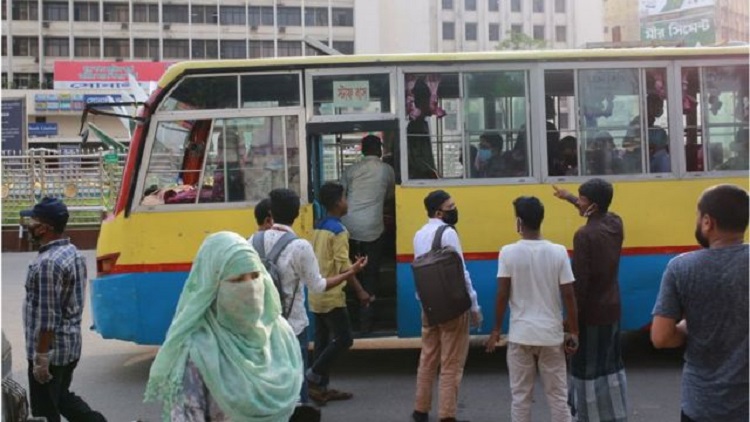 সব আসনে যাত্রী নিয়ে গণপরিবহন চালু