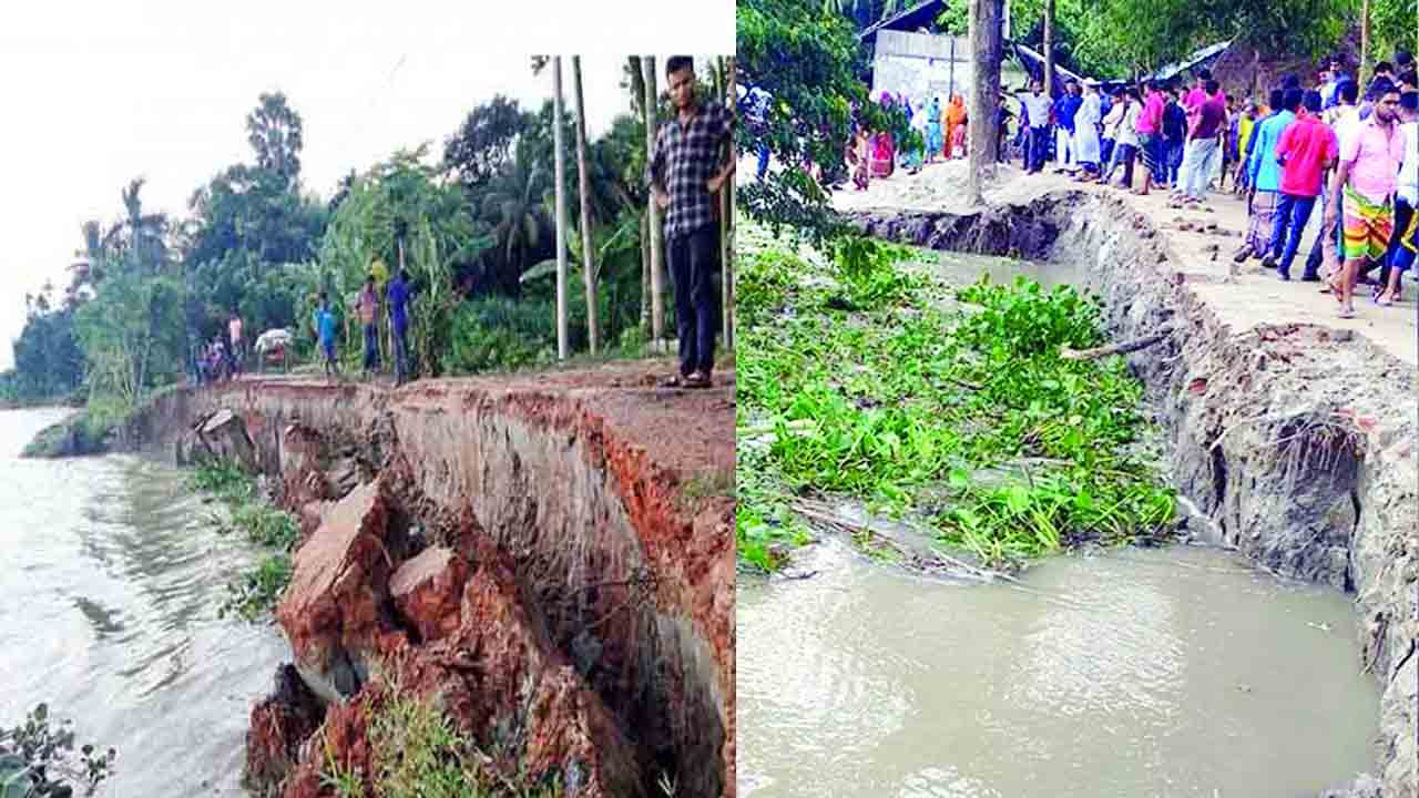 সুগন্ধায় বিলীন হাসপাতালে যাওয়ার একমাত্র সড়ক