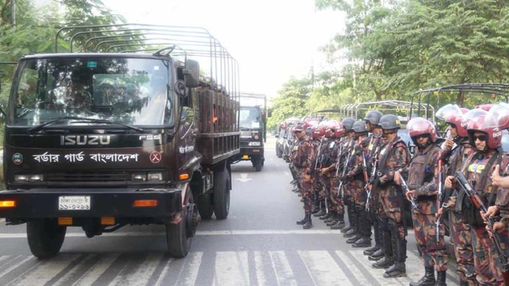 হরতাল: সারা দেশে ২৩১ প্লাটুন বিজিবি মোতায়েন