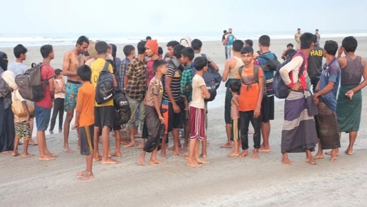 সাগরপথে মালয়েশিয়া যাওয়ার চেষ্টা, দালালসহ ৫৭ রোহিঙ্গা আটক