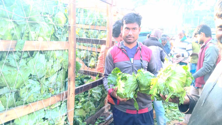 শীতের আগাম সবজি চাষে বিরামপুরে  কৃষকের মুখে হাসি